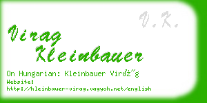 virag kleinbauer business card